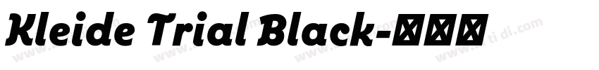 Kleide Trial Black字体转换